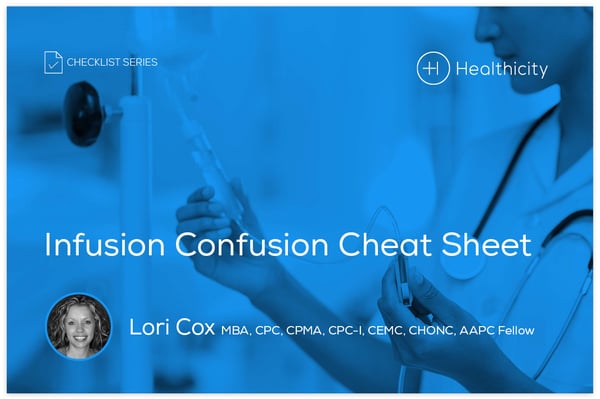 Download the Checklist - Infusion Coding Cheat Sheet