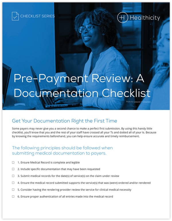 Download the Pre-Payment Review: A Documentation Checklist