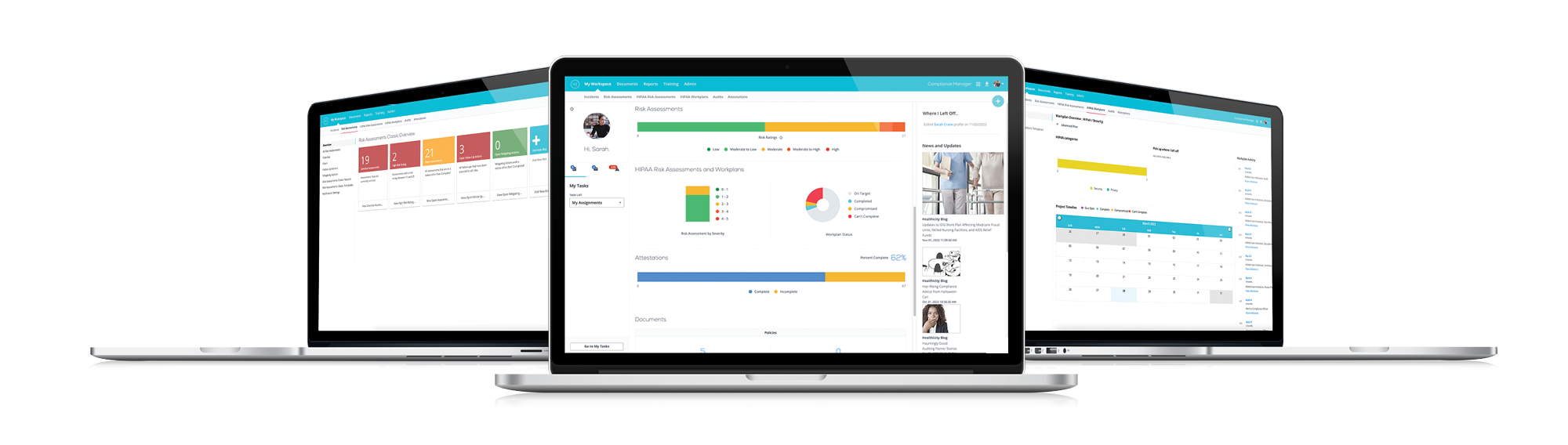 Compliance Manager software on laptops