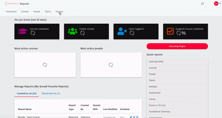 Animated GIF of Compliance Manager's training module