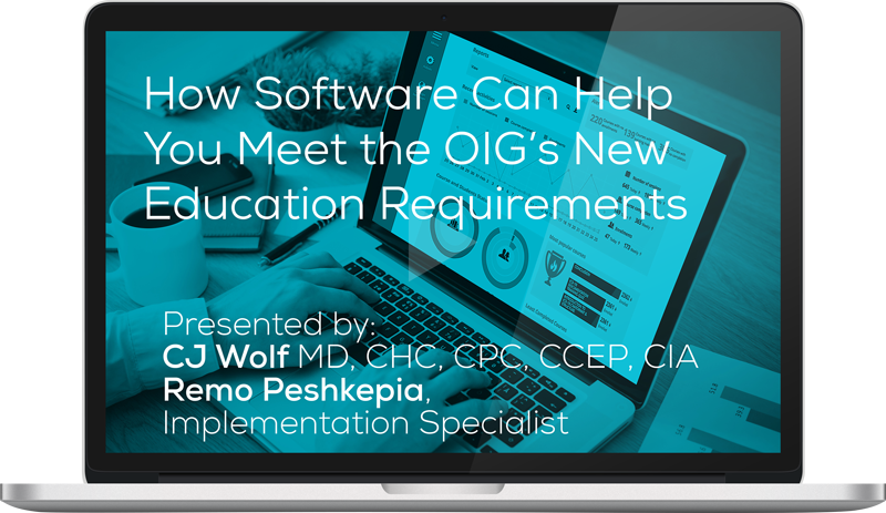 Register for the 'How Software Can Help You Meet the OIG’s New Education Requirements' Webinar