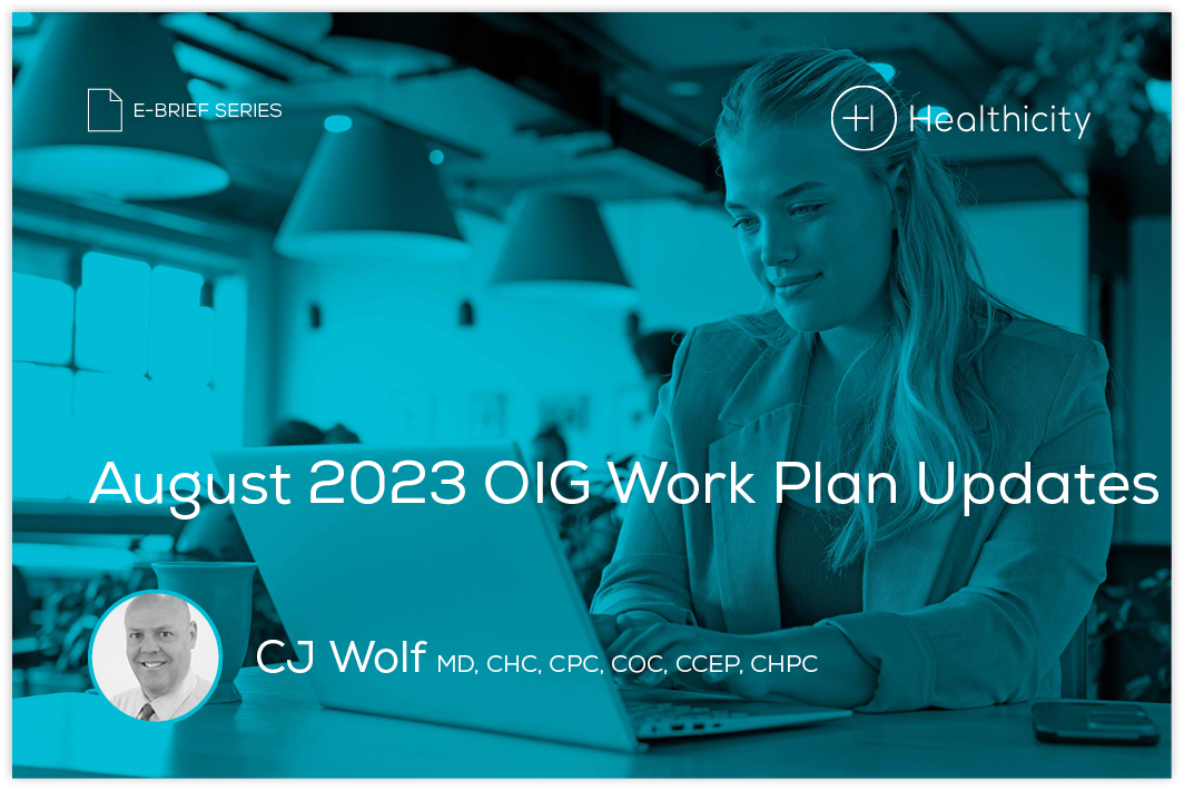 Download the eBrief - August 2023 OIG Work Plan Updates