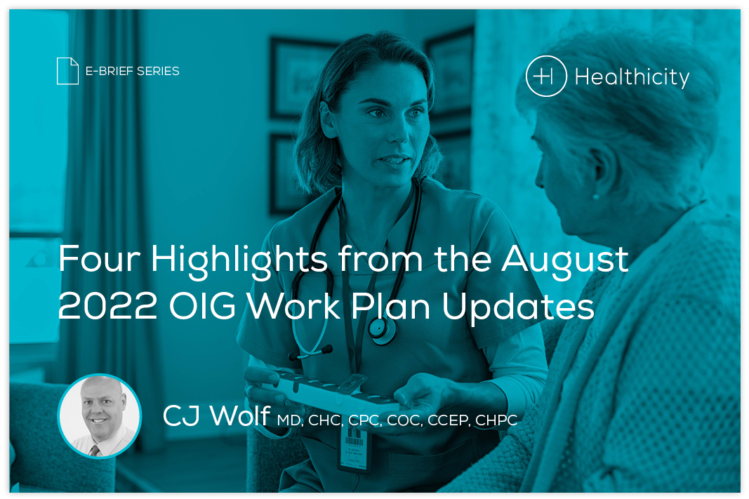Download the eBrief - Four Highlights from the August 2022 OIG Work Plan Updates