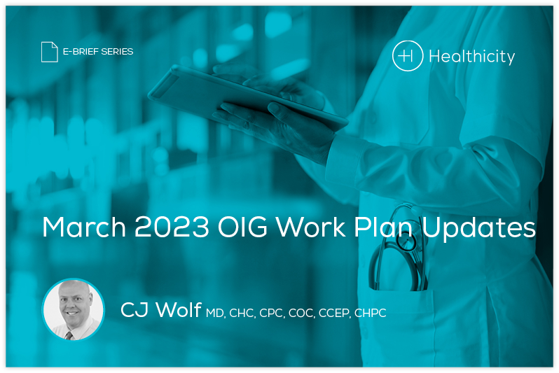 Download the eBrief - March 2023 OIG Work Plan Updates