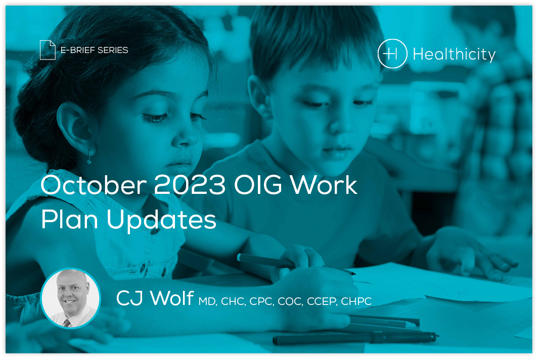 Download the eBrief - October 2023 OIG Work Plan Updates