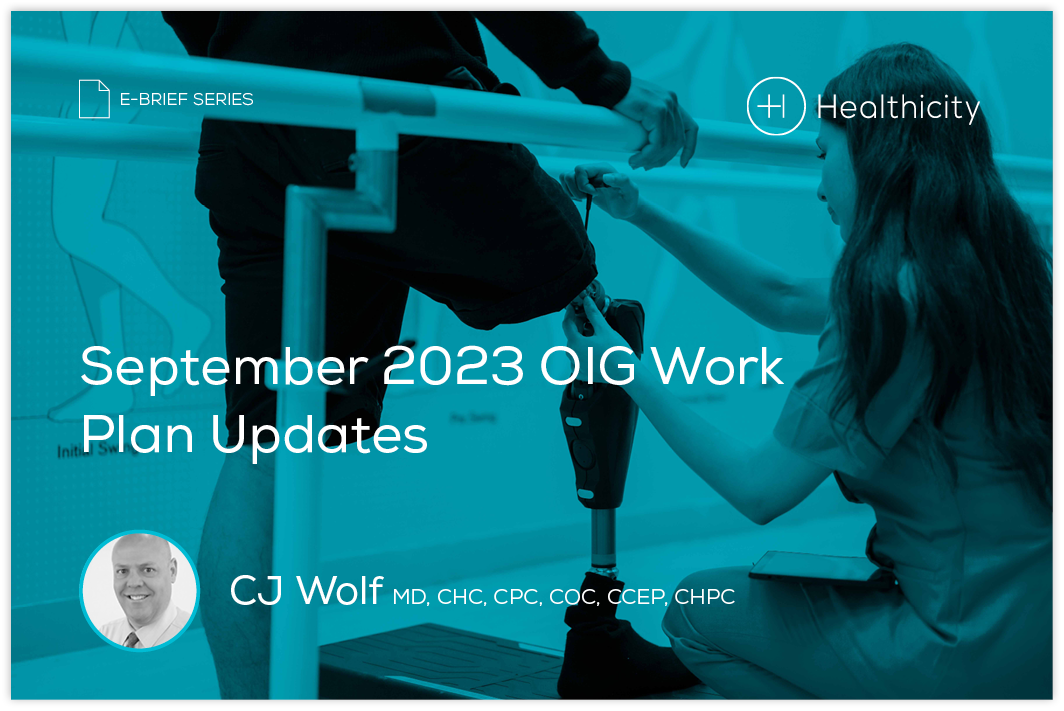Download the eBrief - September 2023 OIG Work Plan Updates